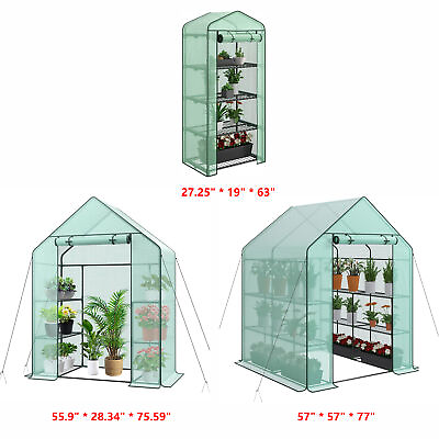 #ad Mutil Size Greenhouse for Outdoors Durable Green House Kit with Window PE Cover $36.58
