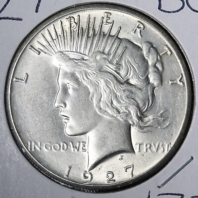 #ad 1927 Peace Silver Dollar CHOICE BU *UNCIRCULATED* MS E174 WHM $135.99
