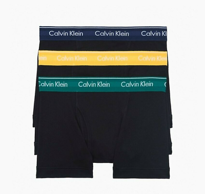 #ad Calvin Klein Men#x27;s Underwear Cotton Stretch Brief Trunk 3 Pack Black Color Belt $24.95