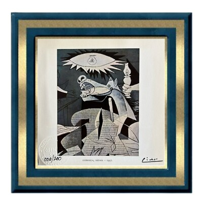 #ad Pablo Picasso Signed Original Hand Tipped Print Guernica 1937 $110.00