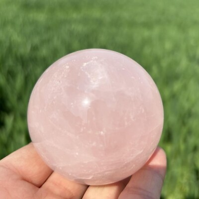 #ad 400g Natural Rose Quartz Ball Quartz Crystal Sphere Reiki Crystal Decor Gift $68.00