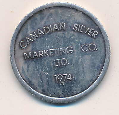 #ad 1974 Coin Canada Coin Marketing Co 1OZ Pure Silver C $90.75
