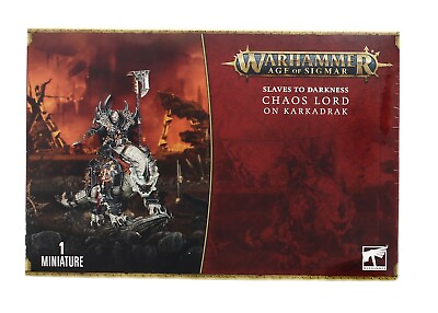 #ad Warhammer Age of Sigmar Slaves to Darkness Chaos Lord on Karkadrak Miniature $39.99