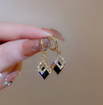#ad Fashion Gold Plated Geometric Crystal Ear Stud Earrings Drop Dangle Women New $9.58