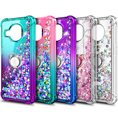 #ad For Nokia X100 Case Liquid Glitter Bling Phone Cover Tempered Glass amp; Lanyard $10.98