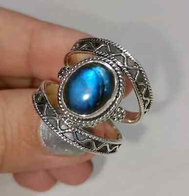 #ad Labradorite Ring925 Sterling Silver Bandamp; Statement Ring Handmade Ring All size $12.34
