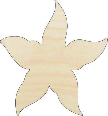 #ad Starfish Laser Cut Wood Shape SEA81 $8.28