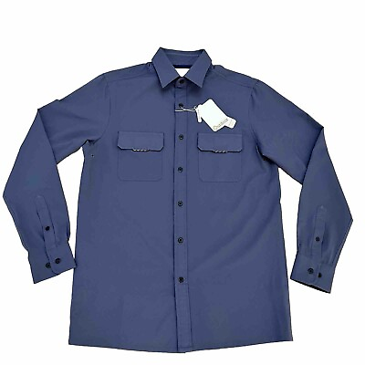 #ad $79 Roundtree amp; Yorke Outdoor Shirt Men’s S Blue Long Sleeve Vented Pockets New. $18.88