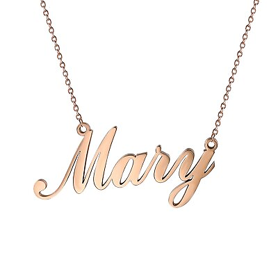 #ad Women#x27;s Gold Plated Stainless Steel Unique Name Custom Pendant Necklace For Gift $8.99