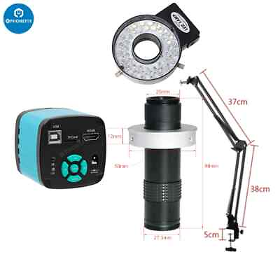 #ad 48MP4K 1080P USB Output Digital Microscope 130X Zoom Lens Cantilever Stand Lot $227.14