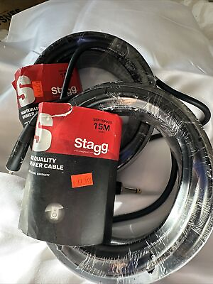 #ad Stagg High Quality Speaker Cable 50ft SSP15PP25 Two Pack Regularly $67 Each. $88.00