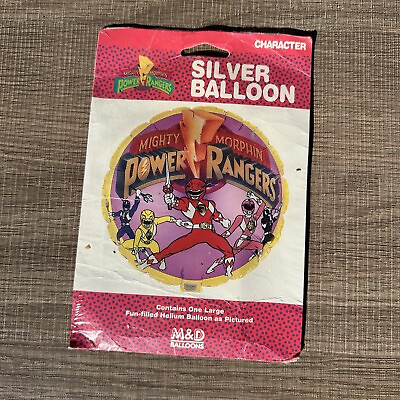 #ad NEW Vintage 90s Mighty Morphin Power Rangers Silver Character Balloon $14.99