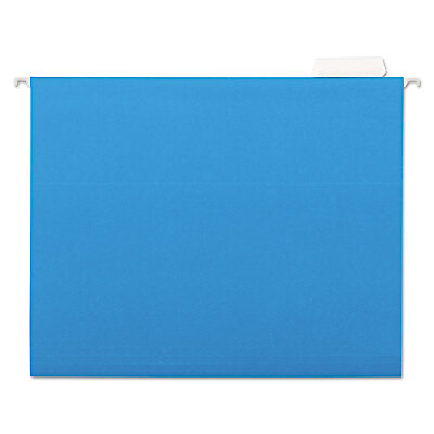 #ad UNIVERSAL Hanging File Folders 1 5 Tab 11 Point Stock Letter Blue 25 Box 14116 $13.55