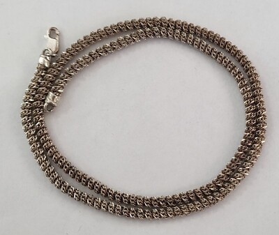 #ad Sterling Silver 925 Diamond Cut Twisted Rope Necklace 19.5quot; amp; 20 Grams $42.50