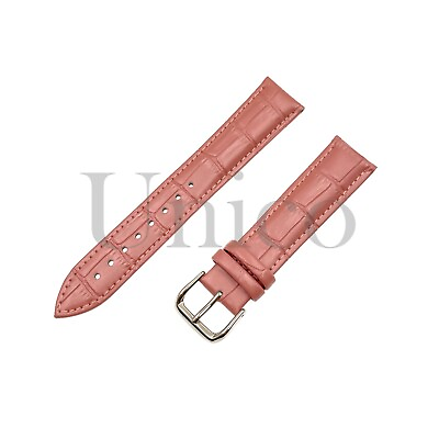 #ad 12 24 MM Pink Genuine Leather Alligator Watch Band Strap Buckle Fits for Omega $12.99