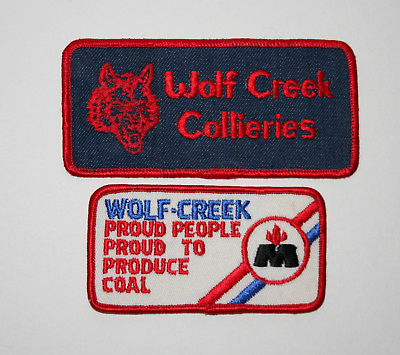 #ad 2 Rare AT Massey Kermit W Virginia Coal Mines Wolf Creek Hat Patch New NOS 1970s $12.99