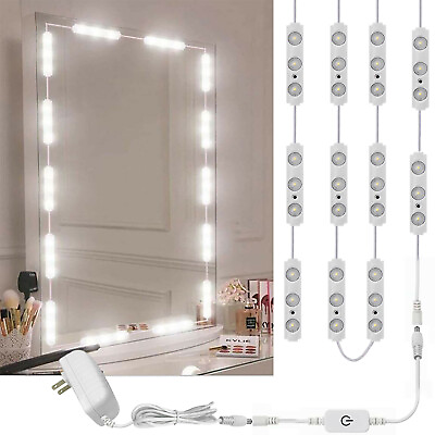 #ad Dimmable Vanity Lights Makeup Mirror LED Light Kit 60 LEDs 10ft Hollywood Style $18.99