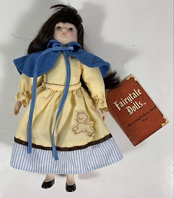 #ad Mary Had A Little Lamb Porcelain Doll Russ Doll Original Box Fairytale Vintage $16.95