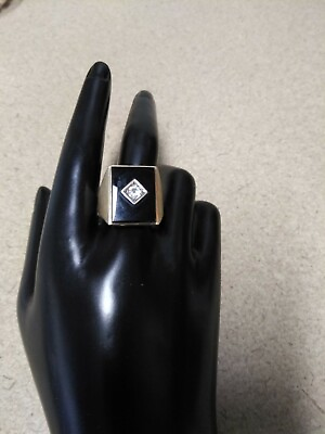 #ad Mens 10kt Yellow Gold amp; Diamond Ring Size 12.5 M10ONYX125 $1386.62