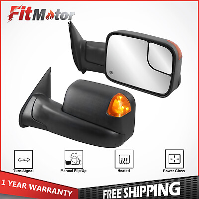 #ad Power Heated Tow Mirrors For 05 15 Toyota Tacoma Left amp; Right Side w LED Signal $132.79