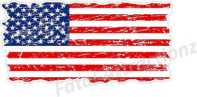 #ad Distressed American Flag Flat style Vinyl Decal sticker United States USA $4.99