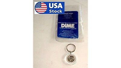 #ad NEW Vintage Coin Dime Key Chain Key Fob Ring The Dime Savings Bank of NY $8.00