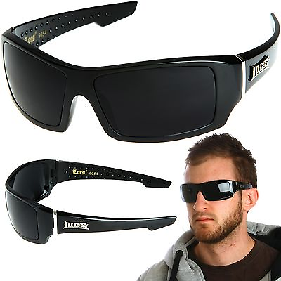 LOCS Rectangular Gangster Black Shades Mens Designer Sunglasses Cholo Dark Lens $9.95