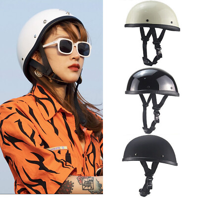 #ad #ad Beanie Motorcycle Half Helmet Lightest DOT Approved Skull Cap Scooter Chopper US $29.99