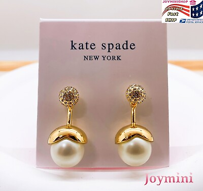 #ad Kate Spade Pearl Drop Earrings With Dust Bag $19.95