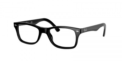 #ad Ray Ban Eyeglasses RB 5228 Polished Black 2000EX Rectangular 53mm 🔥NEW🔥 $69.99
