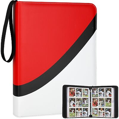 #ad 9 Pocket Trading Card Binder Collectible Sports Cards Album Fits 900 Cards $25.80