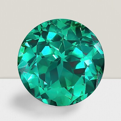 #ad Lustrous Emerald Round Cut Loose Gemstone 11 mm 3.82 Cts Gemstone $11.99