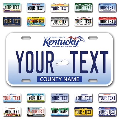 #ad Custom state License Plates with personalized text Car 12x6 Moto 7x4 Bike 6x3 $17.99