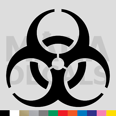 #ad Biohazard Symbol Vinyl Die Cut Decal Sticker Danger Video Game Sign $2.99