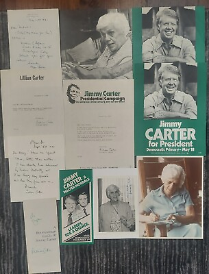 #ad Ms. Lillian Carter Lot Of Signed Materials Jimmy’s Mother RARE $279.99