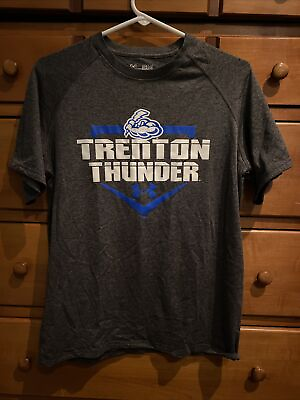 #ad Trenton Thunder Under Armour T Shirt Mens Small Loose Gray Minor league a5 $20.00