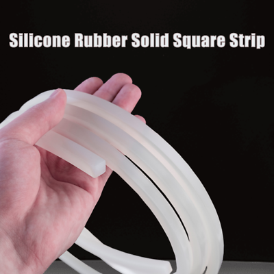 #ad Silicone Rubber Solid Square Strip Good Soft Sealing High Elasticity Waterproof $11.11
