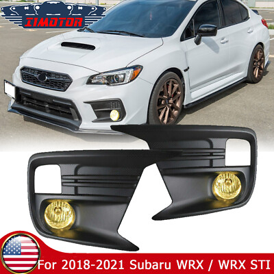 #ad For 2018 2021 Subaru WRX WRX STI Fog Lights w BezelWiringSwitch Yellow Pair $68.99