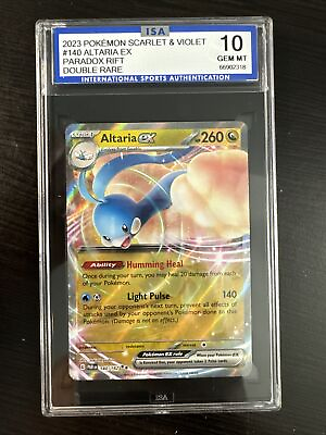 #ad Altaria ex 140 182 Paradox Rift Double Rare Holo Pokemon Card NM ISA 10 $30.00