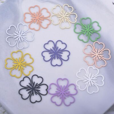 #ad Flower Spacer Charm 50pcs 17mm Metal Filigree Charms DIY Jewelry Making Decors $20.08