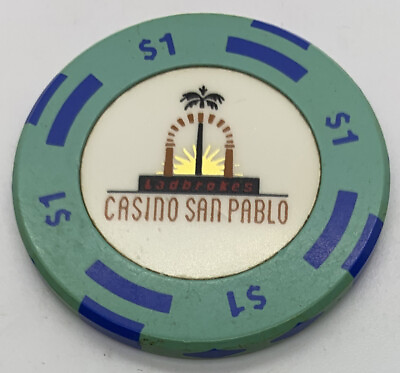 #ad 1995 Casino San Pablo $1 Casino Chip San Pablo California Card Room $2.69