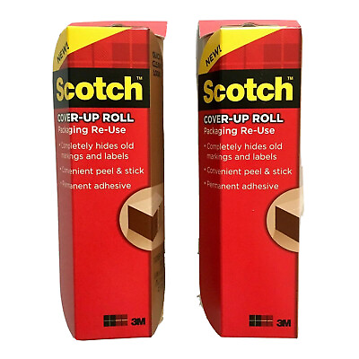 #ad Scotch Packaging Cover Up Roll Peel amp; Stick Brown 6quot; x 15#x27; 2 Pack RU CUR15 New $9.99