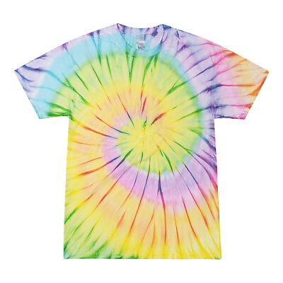 #ad Multi Color Tie Dye T Shirts Adult SM XXXXXL 100% Cotton Colortone $14.45