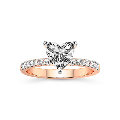 #ad IGI Certified Lab Created Diamond Ring 14K or 18K Gold Sara Tapered Ring Shank $5030.25