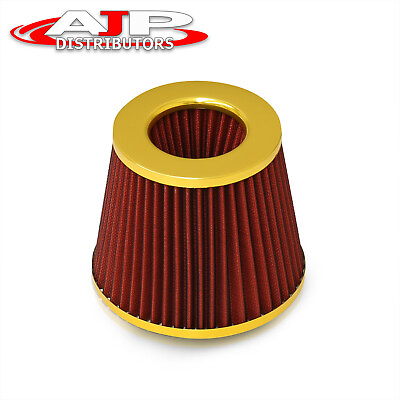 #ad 3.0quot; 76mm Air Filter Piping Pipe Cold Short Ram Intake CAI SRI Gold For Dodge $15.99