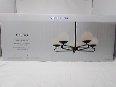 #ad Kichler Ekero 5 Light 25.5quot; circle Chandelier for kitchen Matte Black 82396 $89.99