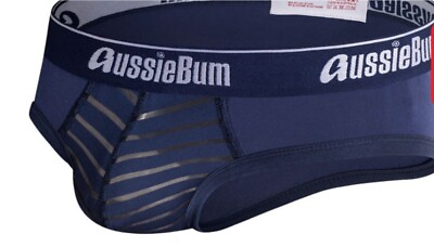 #ad AUSSIEBUM Authentic Genuine quot;SLINK SINquot; Peek a Boo Pouch Navy Blue Underwear $16.97