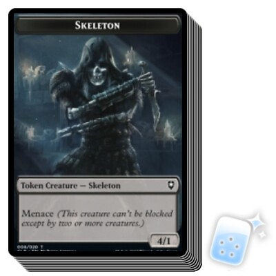 #ad 10 pcs Skeleton Token 8 20 MTG Commander Legends: Battle For Baldur#x27;s Gate $3.99