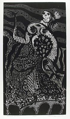 #ad Manuel Izqueirdo Spanish Dancer Back Woodcut signed and numbered in pencil $750.00