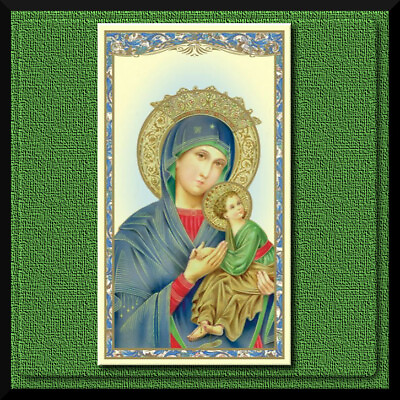 #ad Our Lady of Perpetual Help Prayer Catholic Holy Card ✝️Virgin Mary Holy Card $0.99